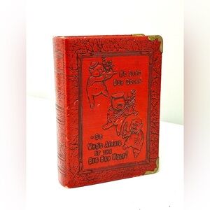 c. 1923  Zell 3 Little Pigs So Who’s Afraid of the BIG BAD WOLF Book Coin Bank